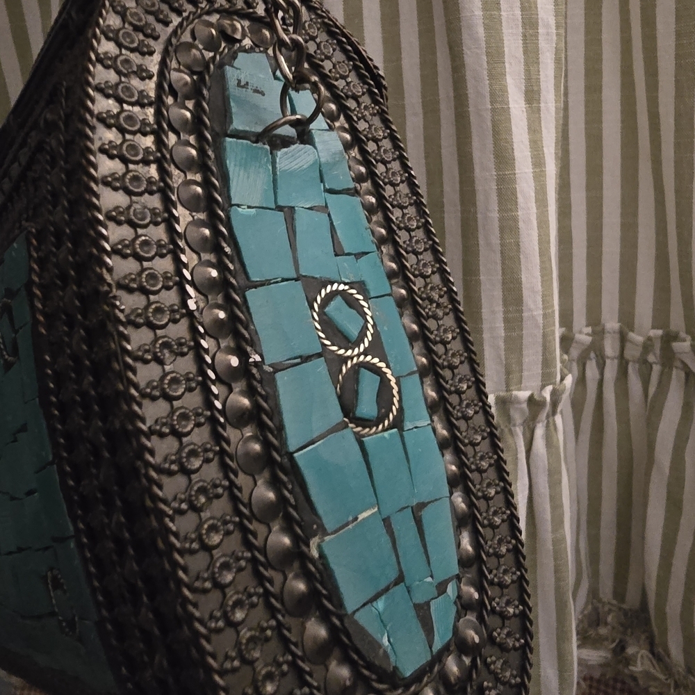 Turquoise Mosaic Crossbody Bag - Picture 5 of 10